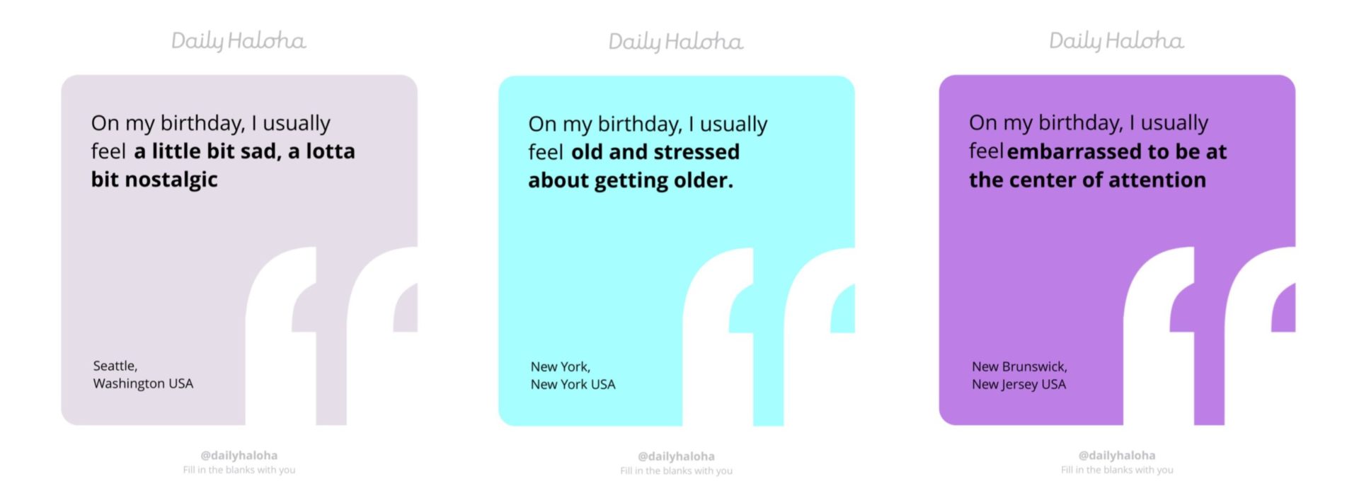 On my birthday I usually feel…